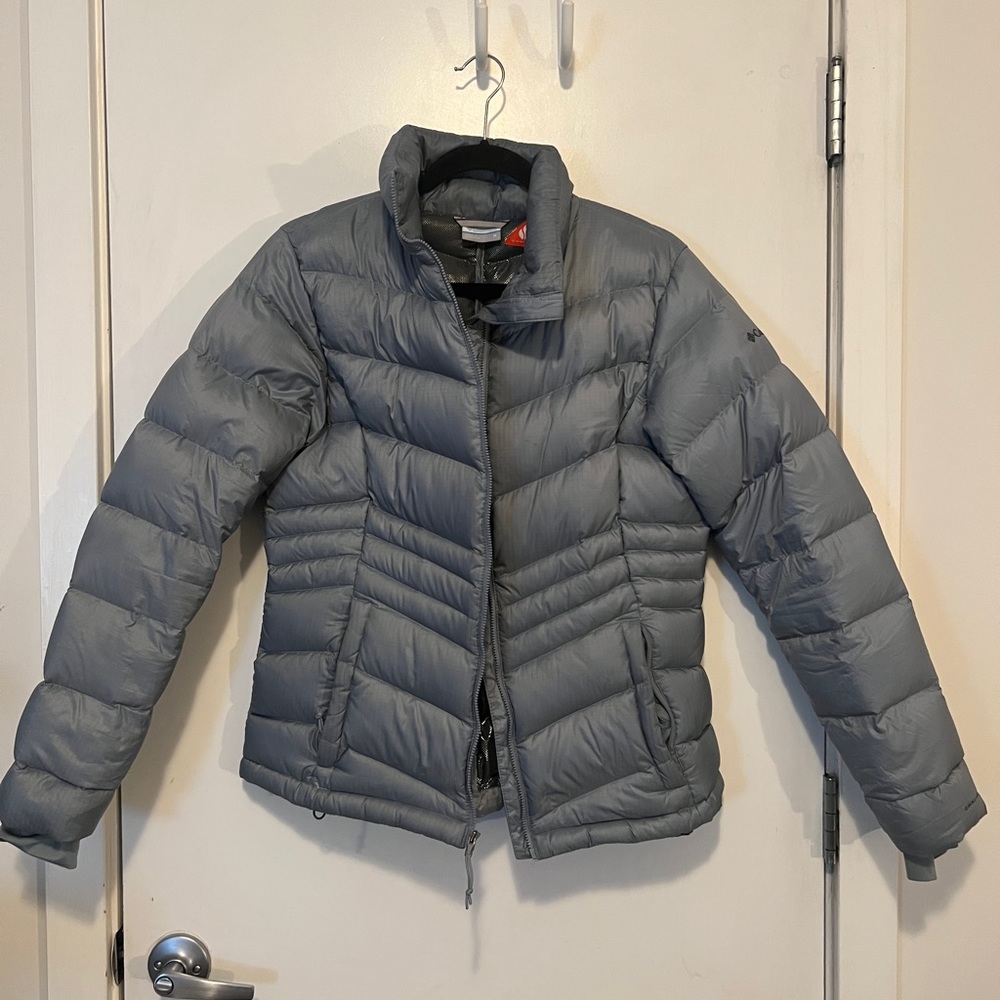 Gray/silver Columbia Puffer Jacket